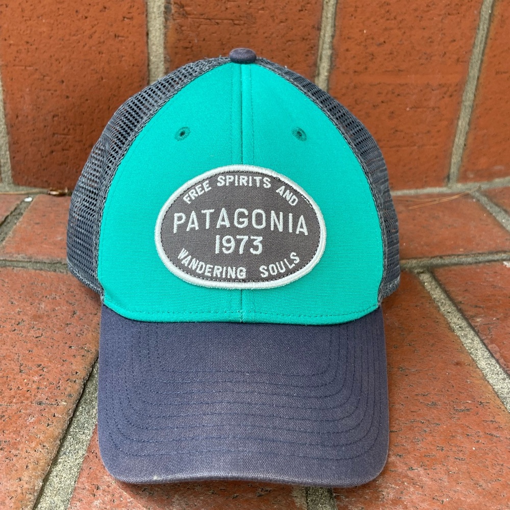 Patagonia Aqua and Charcoal Cap